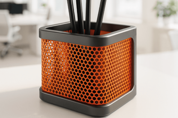Add a Buzz of Modern Style with the Honeycomb Pattern Pen Holder