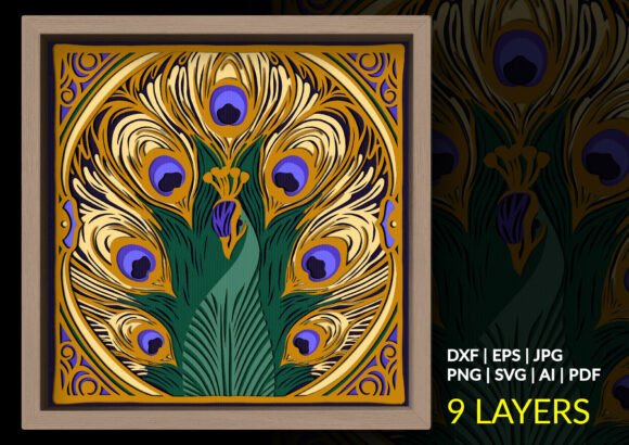 Art Nouveau Peacock Mandala Shadow Box: A Strategic Blend of Craft and Aesthetic Purpose