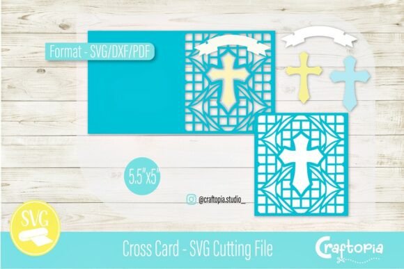 Cross Card SVG: Elegant Faith-Based Design for Crafters
