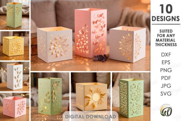 Decorative Paper Lanterns Bundle: A Digital Design Resource for Custom Decor