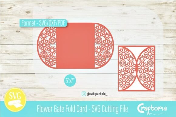 Flower Gate Fold Card – SVG Cutting File: Elegance Meant to Impress