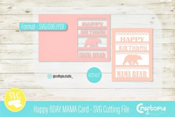 Happy BDAY Mama Card – SVG Cutting File: A Practical Crafting Resource for Meaningful Greetings