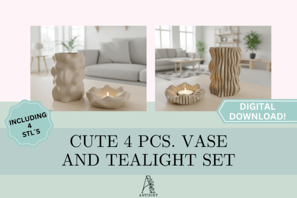 How the Organic Vase and Tealight 4 PCS STL Set is Reshaping Modern Home Decor for Small Businesses