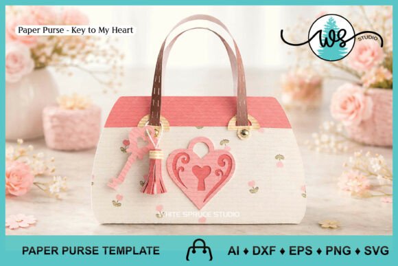 Key to My Heart Purse Template Gift Box: A Thoughtful Craft for Every Occasion