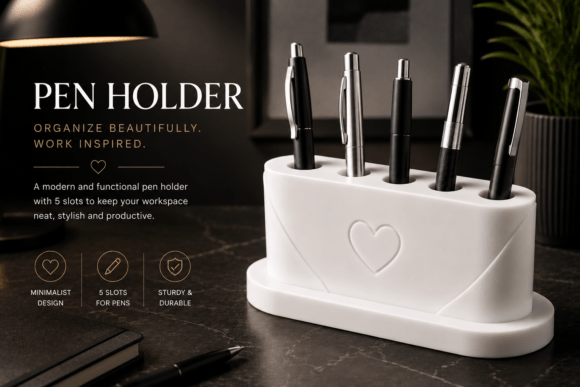 Love Letter Pen Holder: Merging Organization and Aesthetic Appeal in Your Workspace