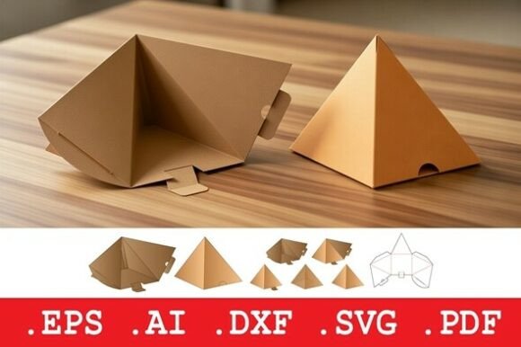 Premium Pyramid Gift Box Template for Creative Design Projects