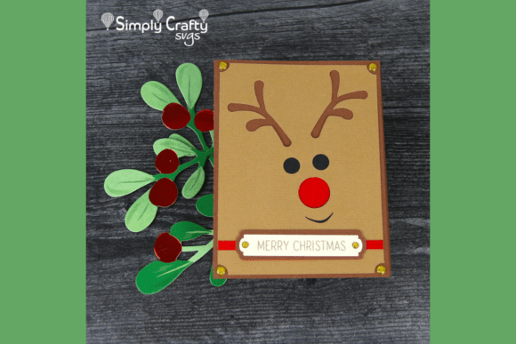 Rudolph Reindeer Card SVG: Simple Holiday Crafting
