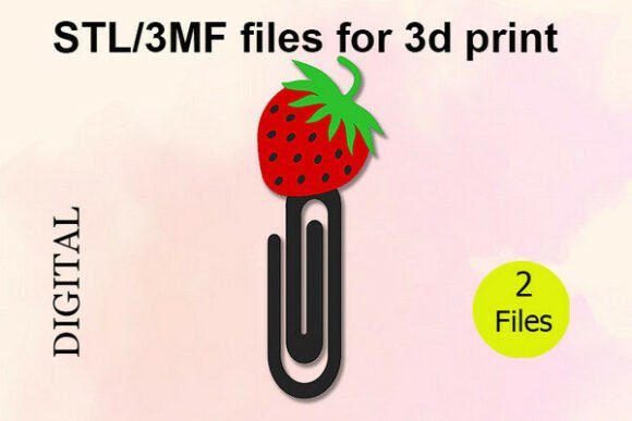 Strawberry STL 3MF Paper Clips: Sweeten Your Planner & Creative Projects