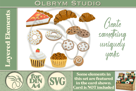 Unleash Your Creativity with the Bakery Layered SVG Elements Set